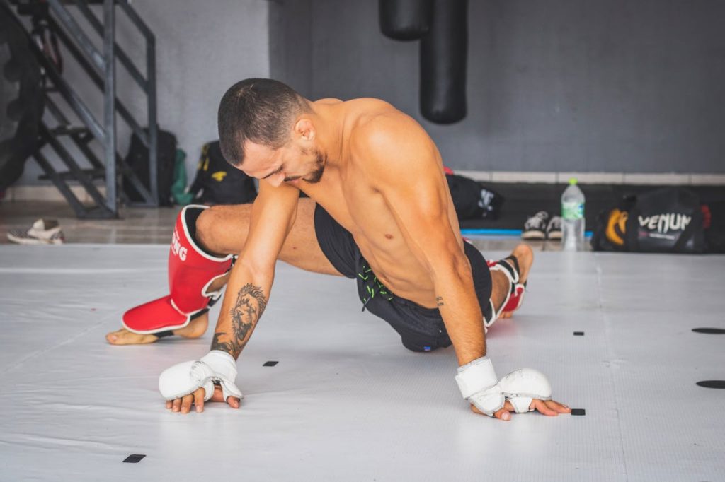 kickboxer stretching